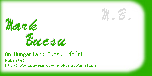 mark bucsu business card